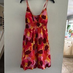 She’s cool bright colorful mini dress